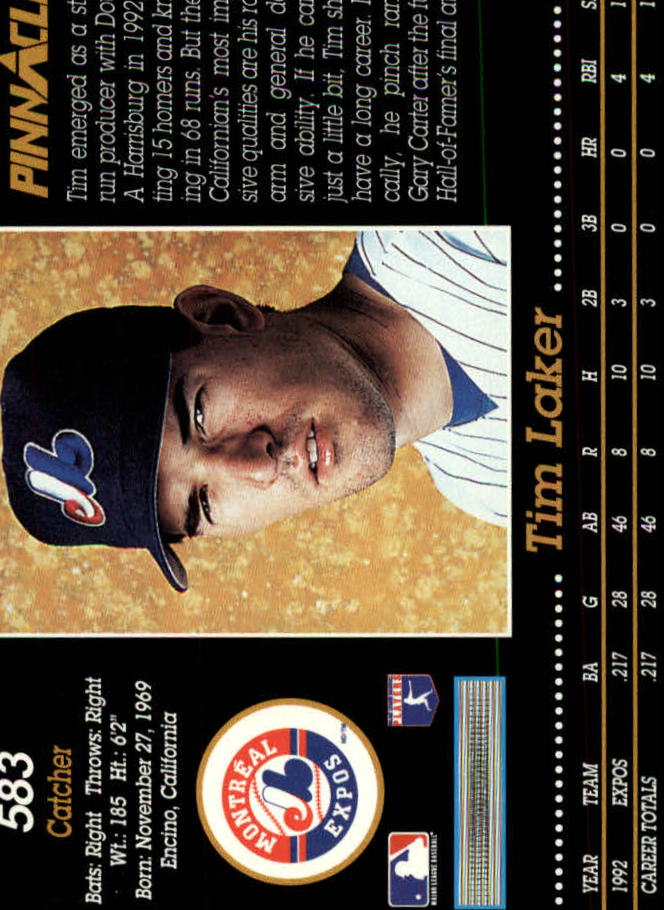 A0984- 1993 Pinnacle Baseball #s 501-620 +Inserts -You Pick- 15+ FREE US SHIP - Picture 167 of 268