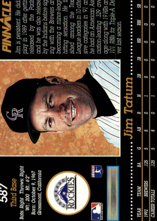 A0984- 1993 Pinnacle Baseball #s 501-620 +Inserts -You Pick- 15+ FREE US SHIP - Picture 175 of 268