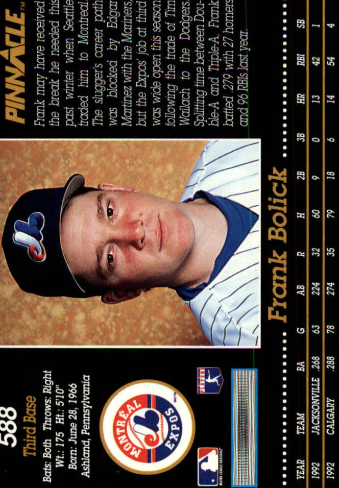 A0984- 1993 Pinnacle Baseball #s 501-620 +Inserts -You Pick- 15+ FREE US SHIP - Picture 177 of 268