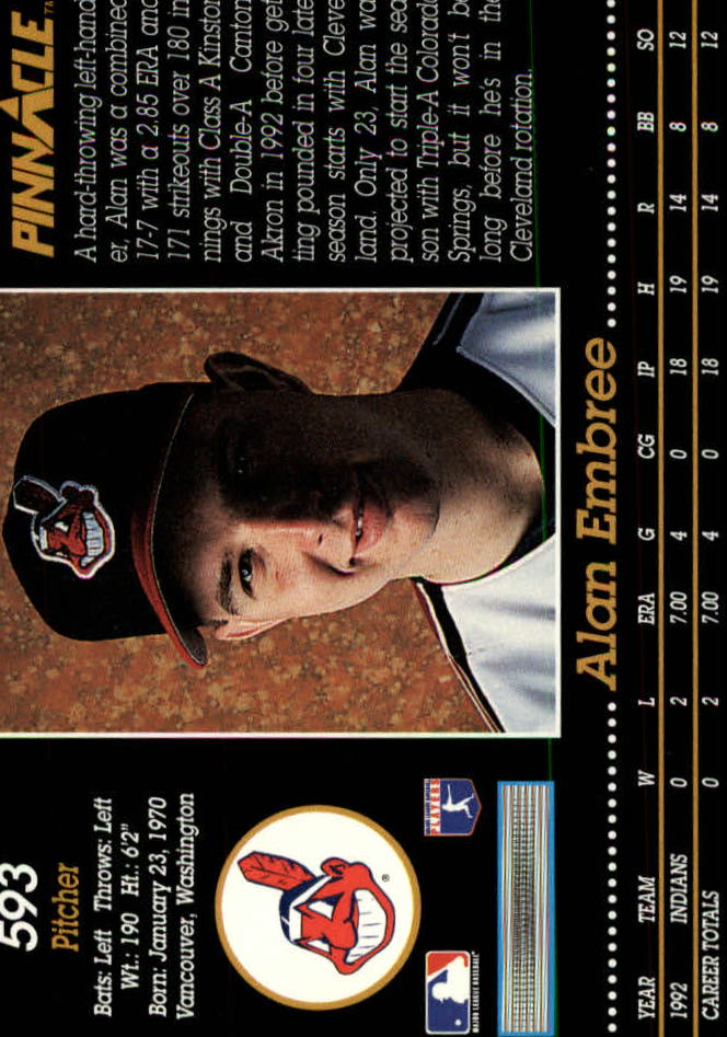 A0984- 1993 Pinnacle Baseball #s 501-620 +Inserts -You Pick- 15+ FREE US SHIP - Picture 187 of 268