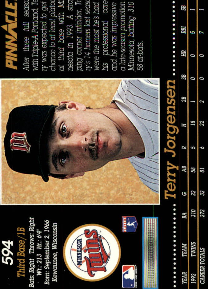 A0984- 1993 Pinnacle Baseball #s 501-620 +Inserts -You Pick- 15+ FREE US SHIP - Picture 189 of 268