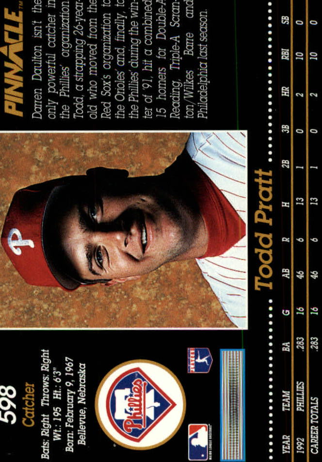 A0984- 1993 Pinnacle Baseball #s 501-620 +Inserts -You Pick- 15+ FREE US SHIP - Picture 197 of 268