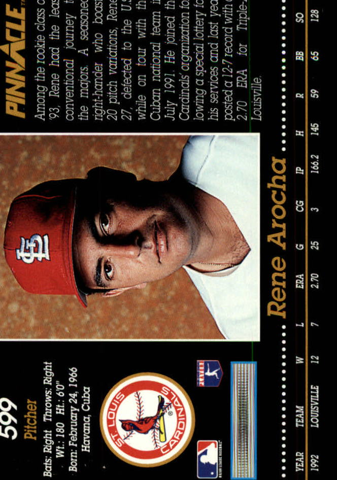 A0984- 1993 Pinnacle Baseball #s 501-620 +Inserts -You Pick- 15+ FREE US SHIP - Picture 199 of 268