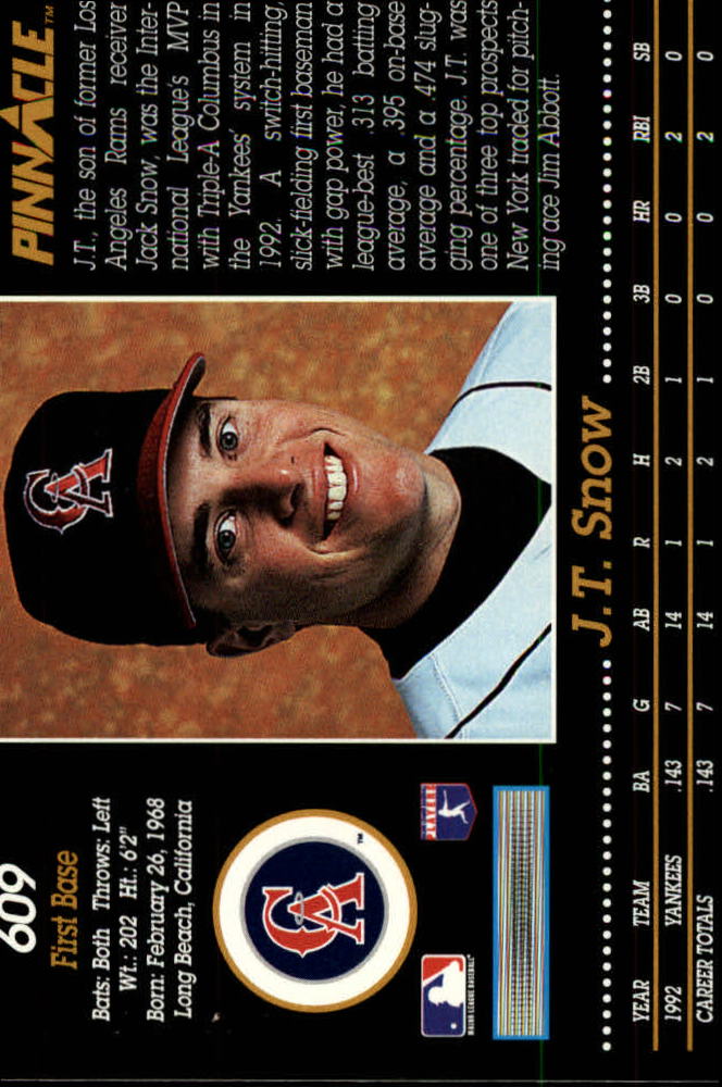 A0984- 1993 Pinnacle Baseball #s 501-620 +Inserts -You Pick- 15+ FREE US SHIP - Picture 219 of 268