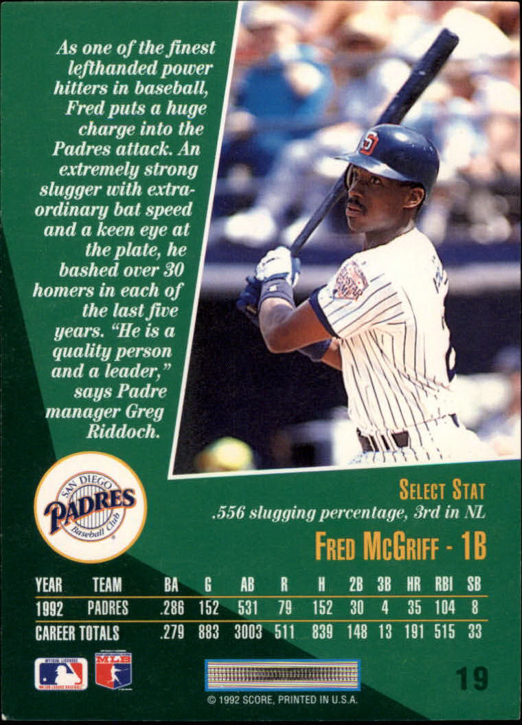 thumbnail 37  - A1080- 1993 Select Baseball Cards 1-250 +Rookies -You Pick- 10+ FREE US SHIP