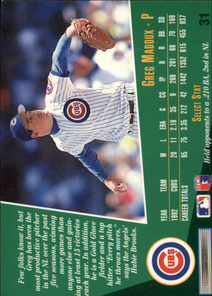 thumbnail 61  - A1080- 1993 Select Baseball Cards 1-250 +Rookies -You Pick- 10+ FREE US SHIP