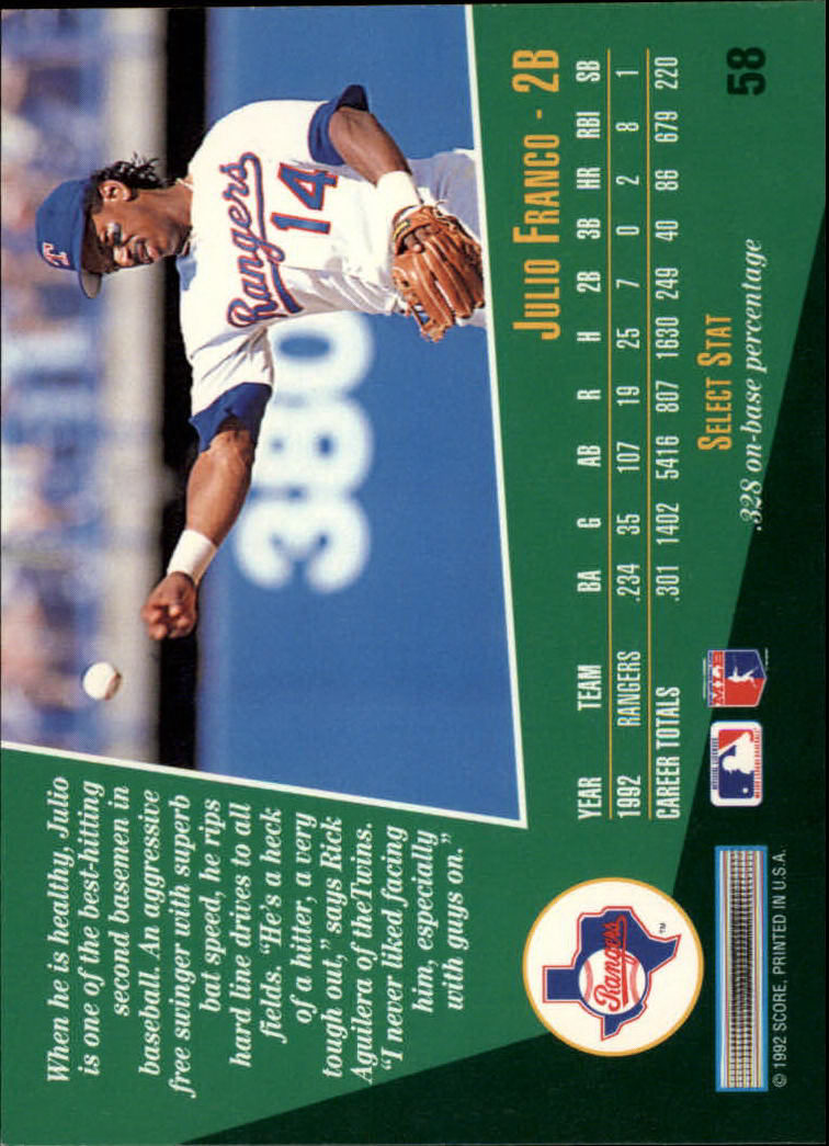 thumbnail 87  - 1993 Select Baseball (Cards 1-200) (Pick Your Cards)