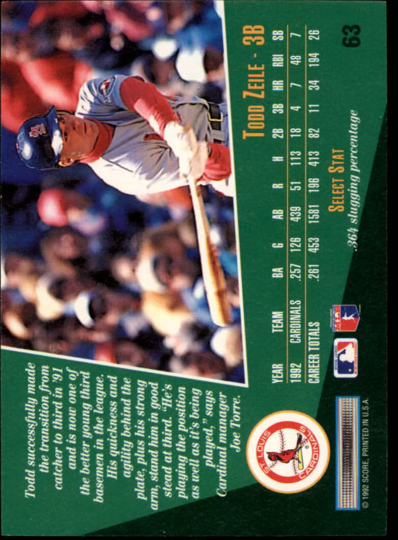 thumbnail 125  - 1993 Select Baseball Card Pick 1-250