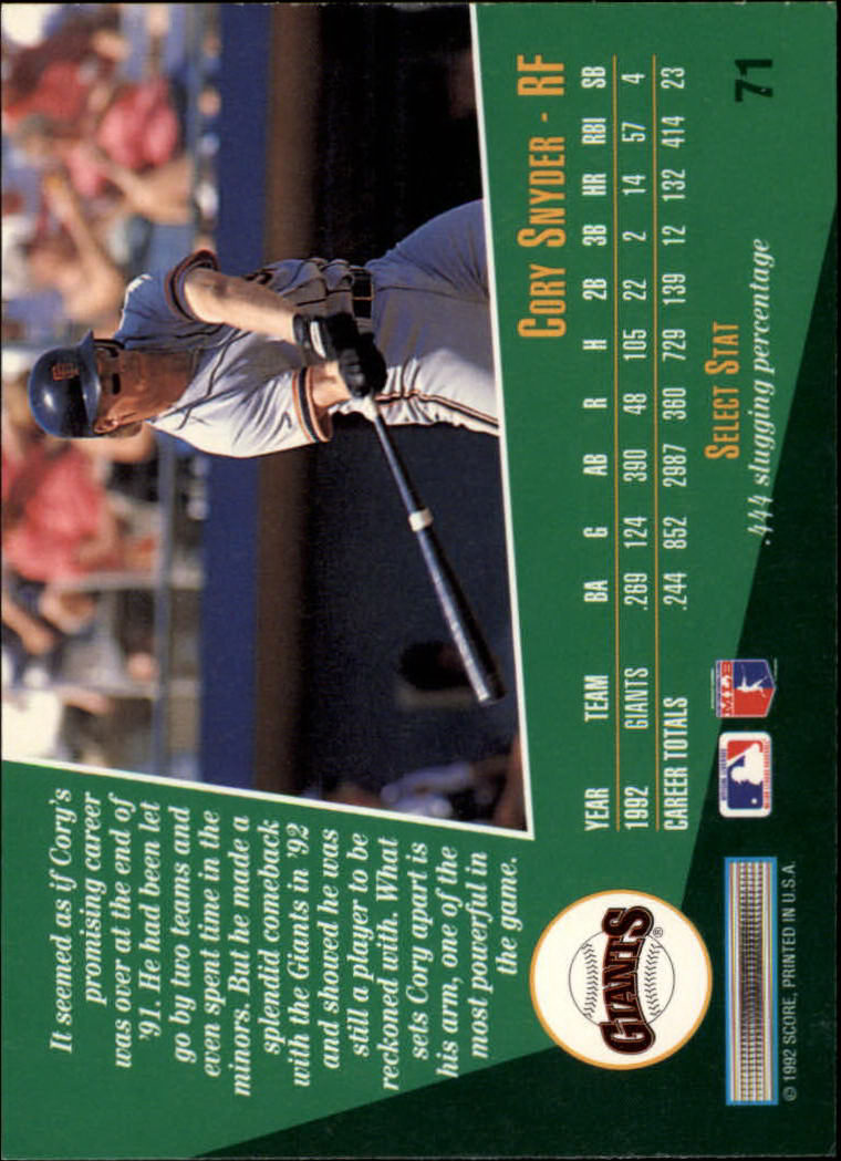 thumbnail 141  - 1993 Select Baseball Card Pick 1-250