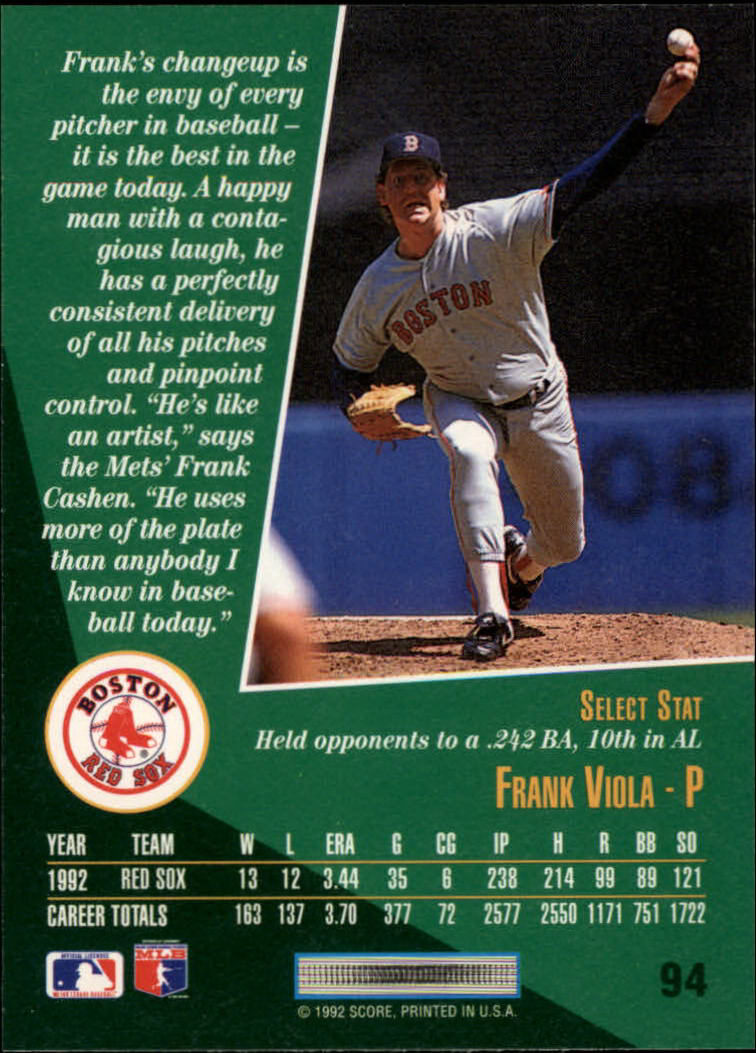 thumbnail 187  - 1993 Select Baseball Card Pick 1-250