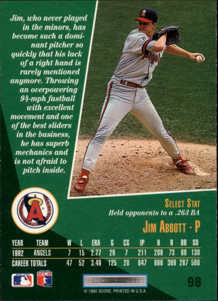 thumbnail 193  - A1080- 1993 Select Baseball Cards 1-250 +Rookies -You Pick- 10+ FREE US SHIP