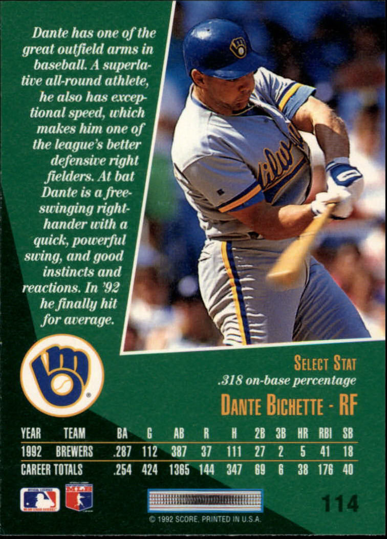 thumbnail 163  - 1993 Select Baseball (Cards 1-200) (Pick Your Cards)