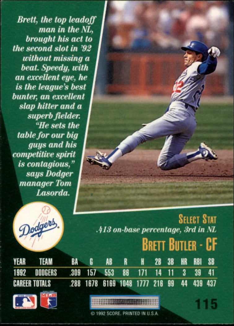thumbnail 165  - 1993 Select Baseball (Cards 1-200) (Pick Your Cards)