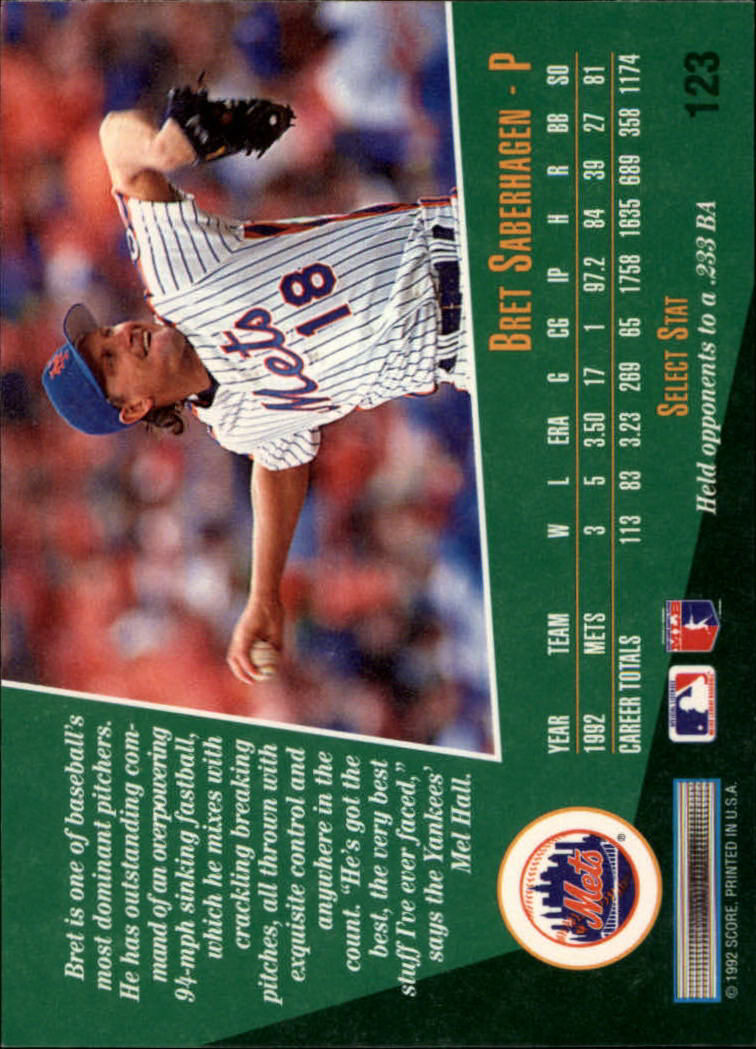 thumbnail 181  - 1993 Select Baseball (Cards 1-200) (Pick Your Cards)