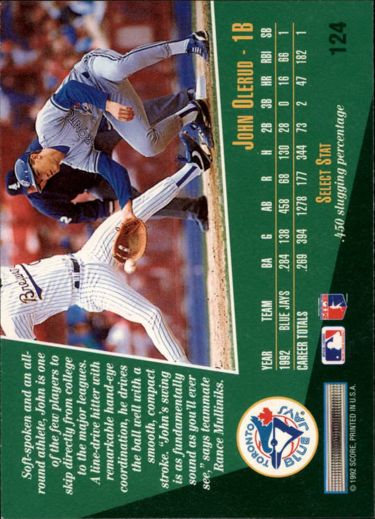 thumbnail 183  - 1993 Select Baseball (Cards 1-200) (Pick Your Cards)