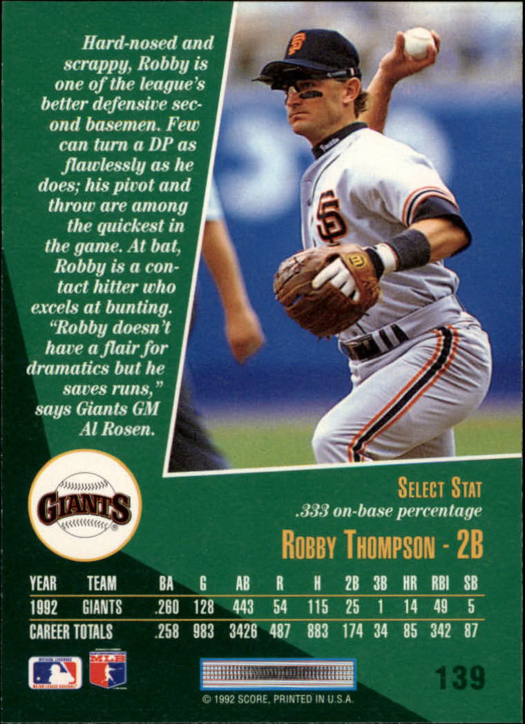 thumbnail 207  - 1993 Select Baseball (Cards 1-200) (Pick Your Cards)