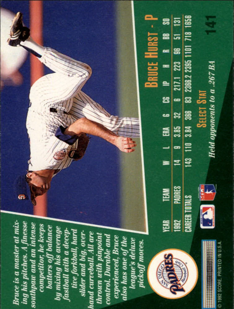 thumbnail 209  - 1993 Select Baseball (Cards 1-200) (Pick Your Cards)