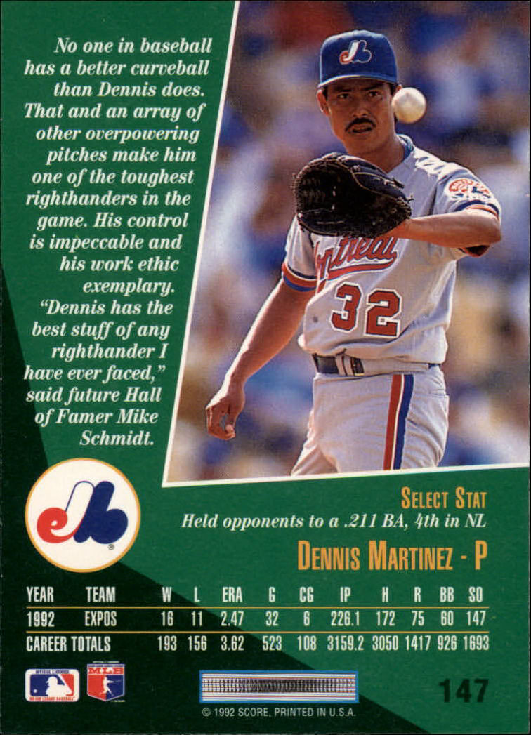 thumbnail 219  - 1993 Select Baseball (Cards 1-200) (Pick Your Cards)