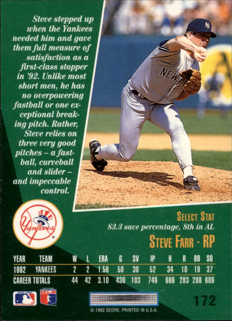 thumbnail 257  - 1993 Select Baseball (Cards 1-200) (Pick Your Cards)