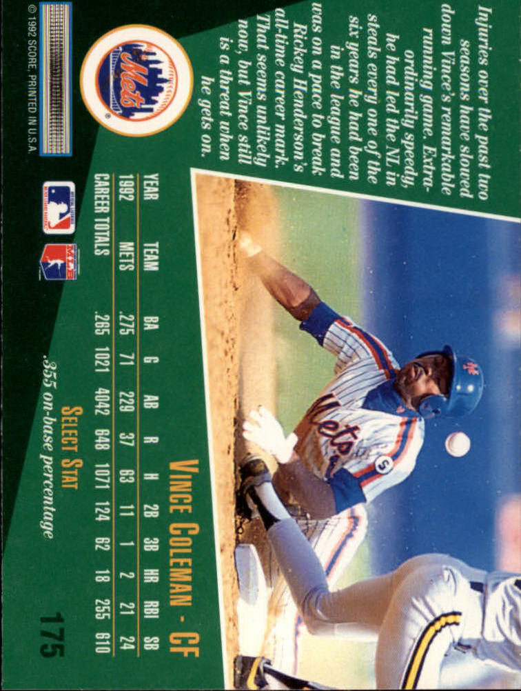 thumbnail 345  - A1080- 1993 Select Baseball Cards 1-250 +Rookies -You Pick- 10+ FREE US SHIP