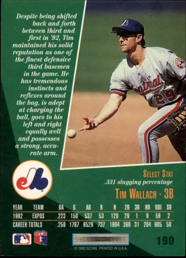 thumbnail 287  - 1993 Select Baseball (Cards 1-200) (Pick Your Cards)