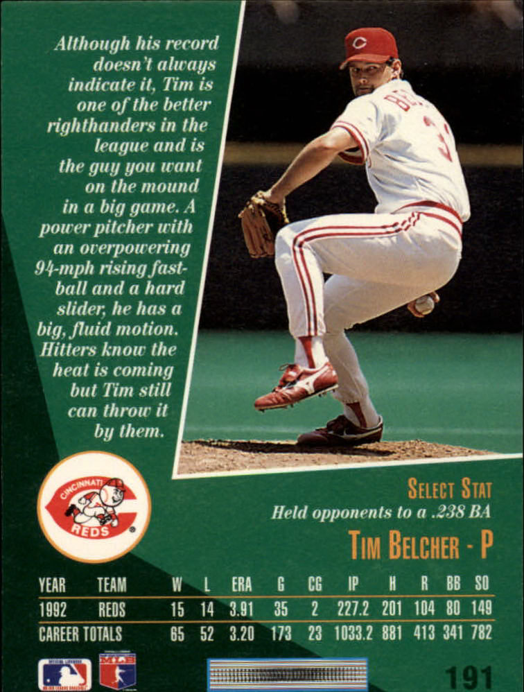 thumbnail 289  - 1993 Select Baseball (Cards 1-200) (Pick Your Cards)