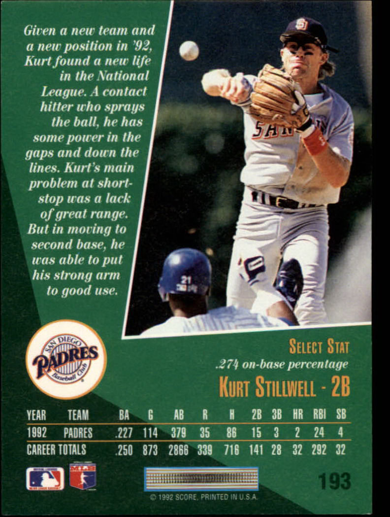 thumbnail 381  - A1080- 1993 Select Baseball Cards 1-250 +Rookies -You Pick- 10+ FREE US SHIP