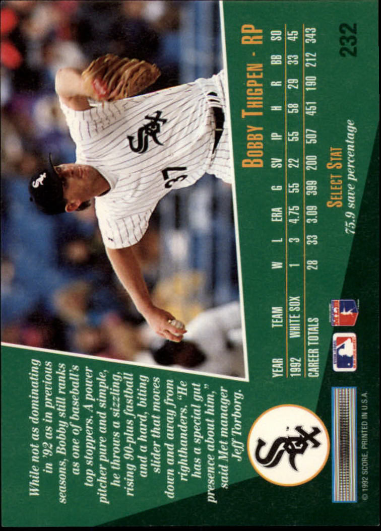 thumbnail 463  - 1993 Select Baseball Card Pick 1-250