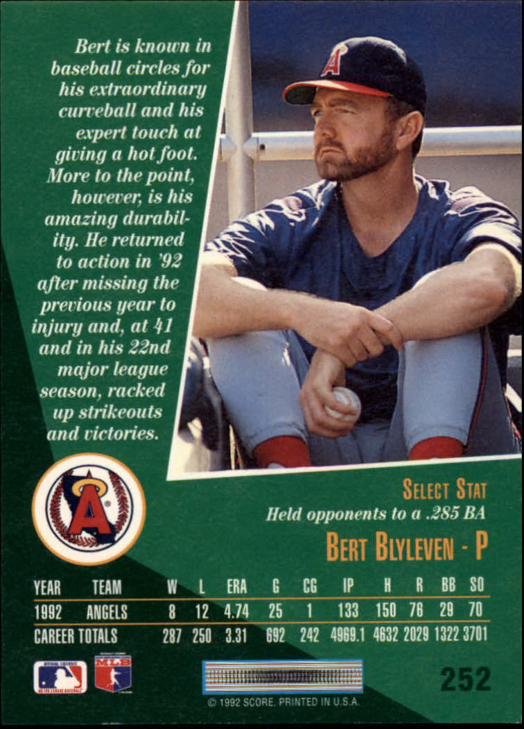 thumbnail 5  - 1993 Select Baseball Card Pick 251-405