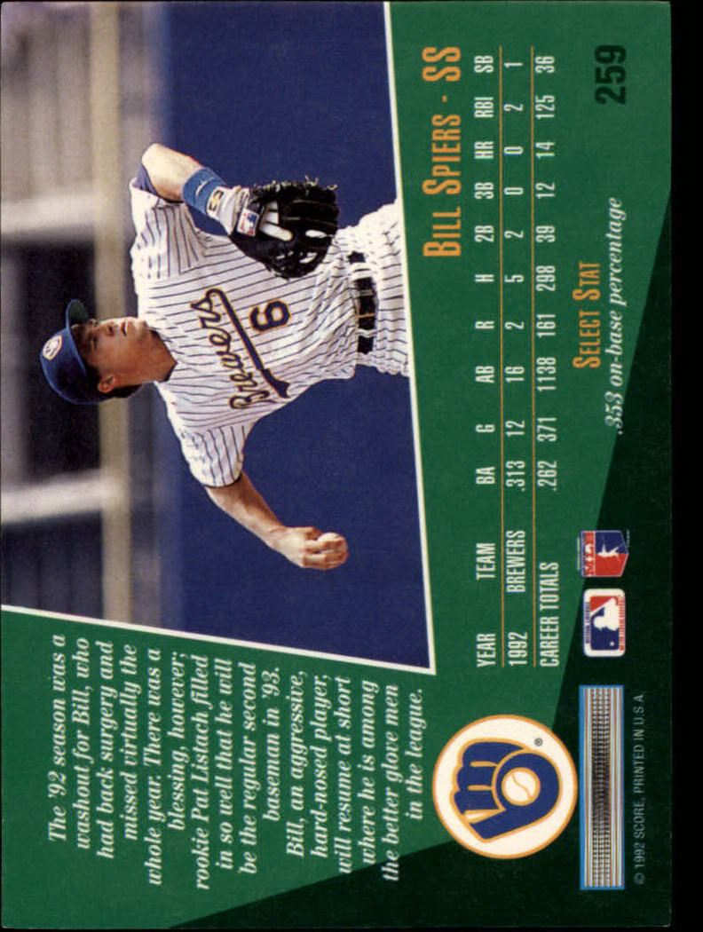 thumbnail 19  - 1993 Select Baseball Card Pick 251-405