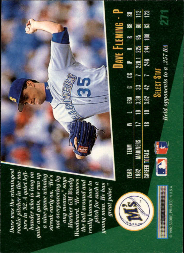 thumbnail 103  - 1993 Select Baseball (Cards 201-405) (Pick Your Cards)