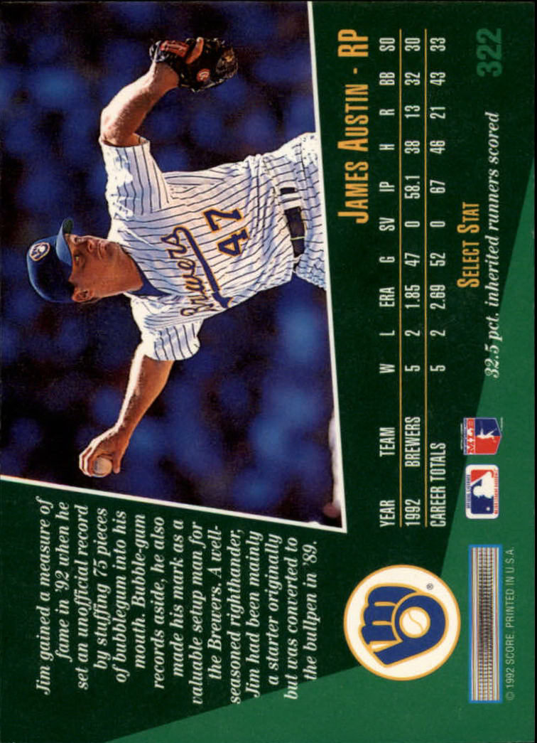 thumbnail 145  - 1993 Select Baseball Card Pick 251-405