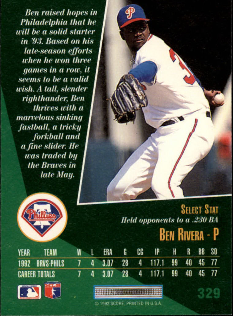thumbnail 159  - 1993 Select Baseball Card Pick 251-405