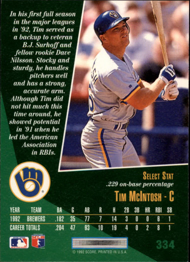 thumbnail 169  - 1993 Select Baseball Card Pick 251-405