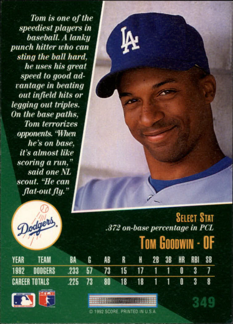 thumbnail 155  - 1993 Select Baseball (Cards 201-405) (Pick Your Cards)