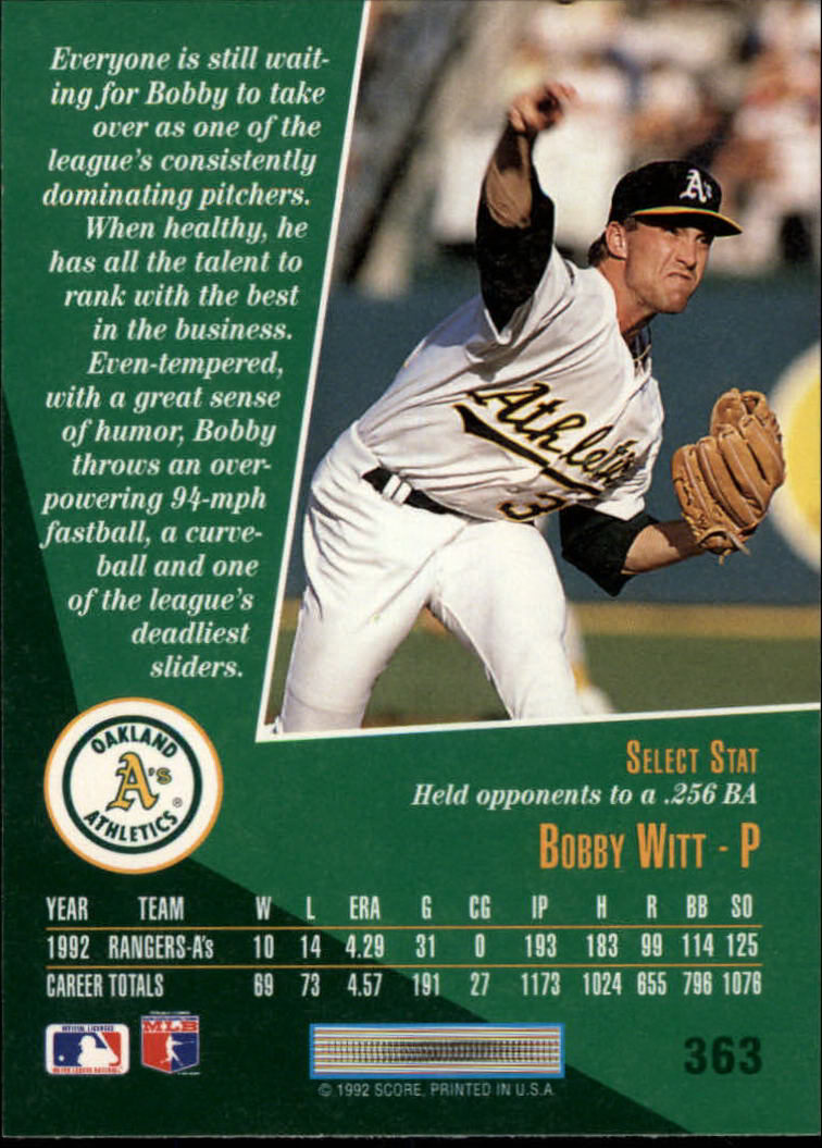 thumbnail 225  - 1993 Select Baseball Card Pick 251-405