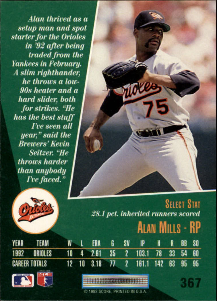 thumbnail 165  - 1993 Select Baseball (Cards 201-405) (Pick Your Cards)
