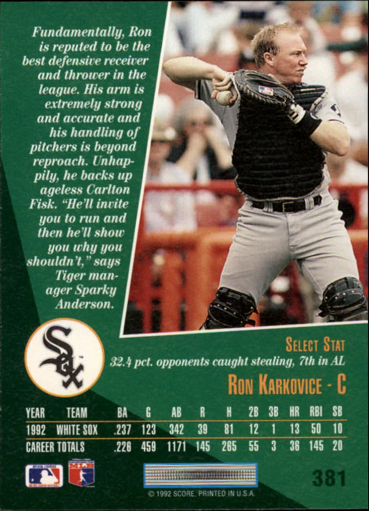 thumbnail 189  - 1993 Select Baseball (Cards 201-405) (Pick Your Cards)