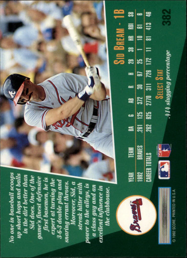 thumbnail 191  - 1993 Select Baseball (Cards 201-405) (Pick Your Cards)
