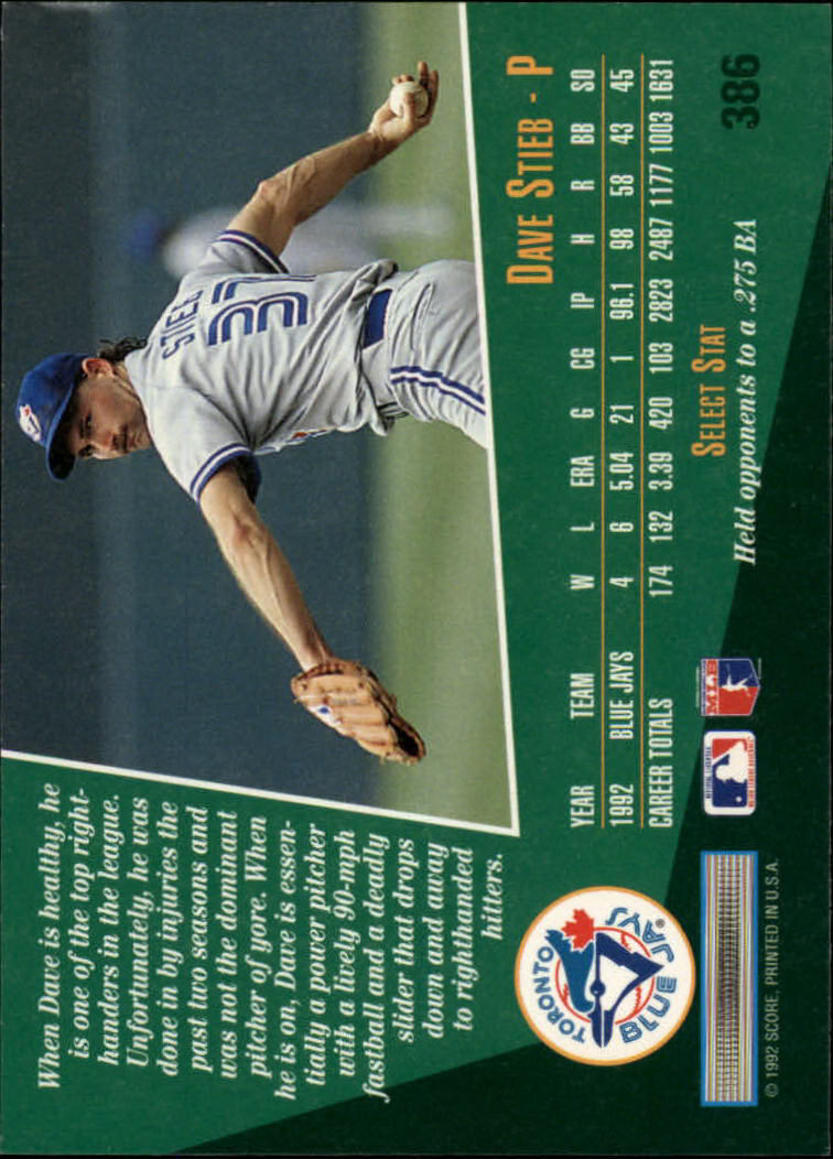 thumbnail 271  - A1080- 1993 Select Baseball Cards 251-405 +Inserts -You Pick- 10+ FREE US SHIP