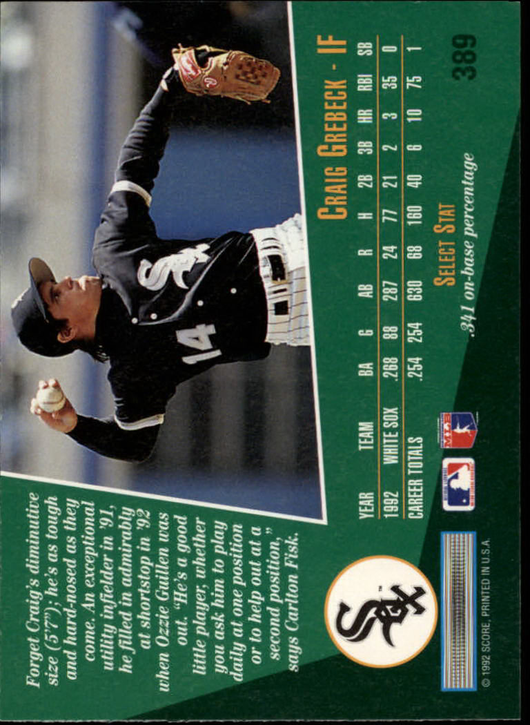 thumbnail 199  - 1993 Select Baseball (Cards 201-405) (Pick Your Cards)