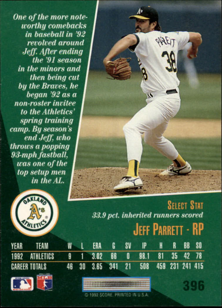 thumbnail 207  - 1993 Select Baseball (Cards 201-405) (Pick Your Cards)