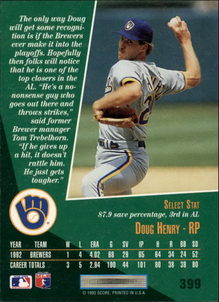 thumbnail 211  - 1993 Select Baseball (Cards 201-405) (Pick Your Cards)