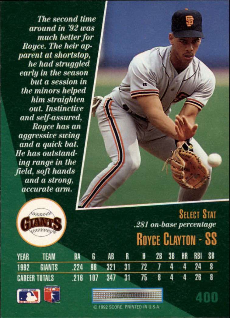 thumbnail 213  - 1993 Select Baseball (Cards 201-405) (Pick Your Cards)
