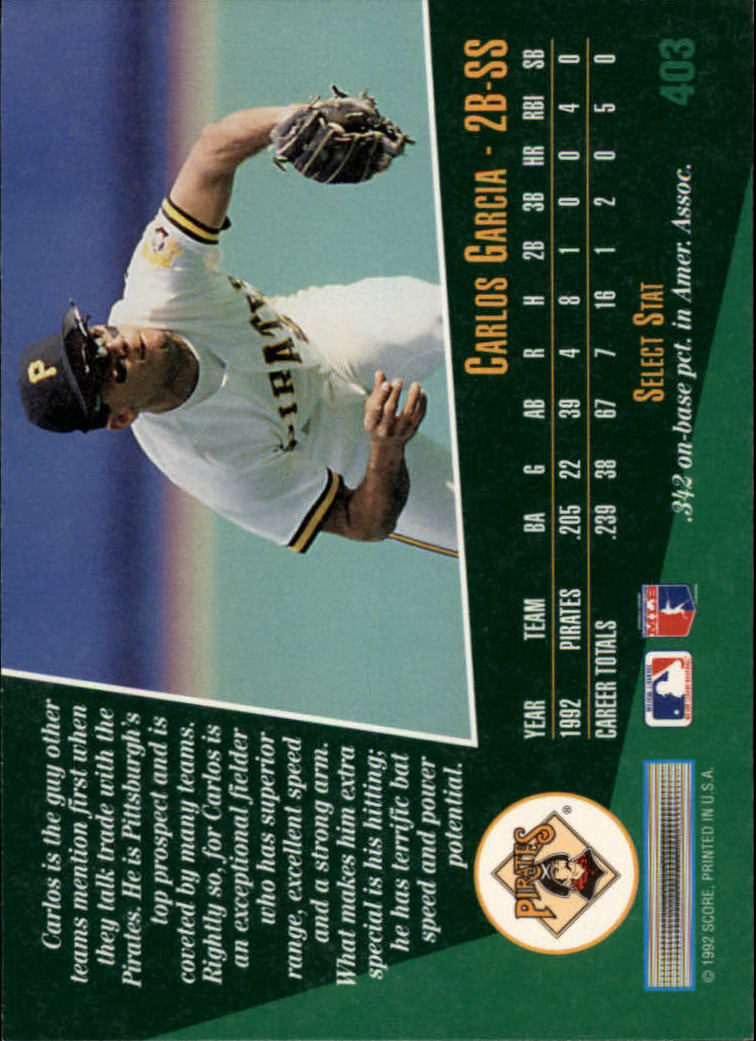 thumbnail 305  - A1080- 1993 Select Baseball Cards 251-405 +Inserts -You Pick- 10+ FREE US SHIP