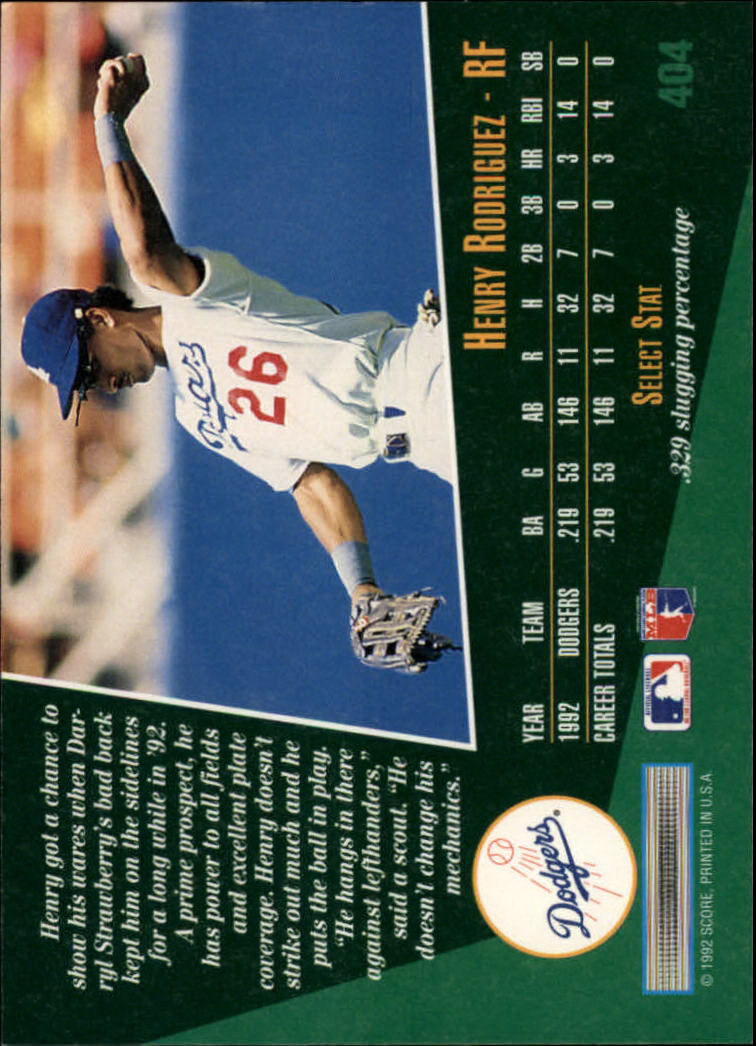 thumbnail 217  - 1993 Select Baseball (Cards 201-405) (Pick Your Cards)