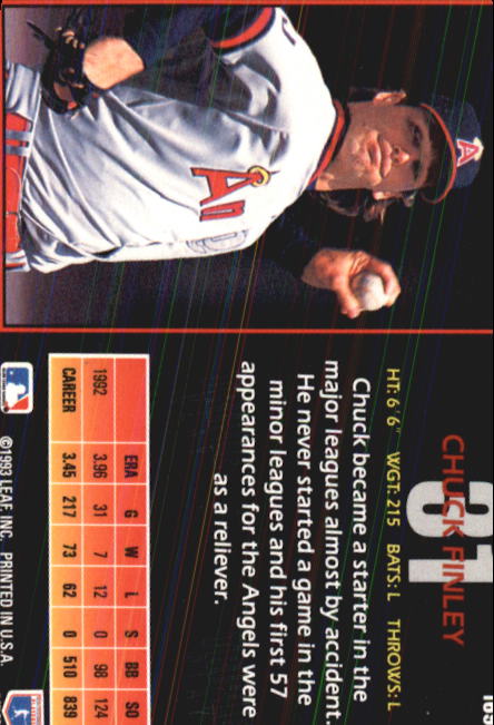 1993 Triple Play (Donruss) Baseball "Main Set" Cards #151 to #264 - Picture 39 of 219