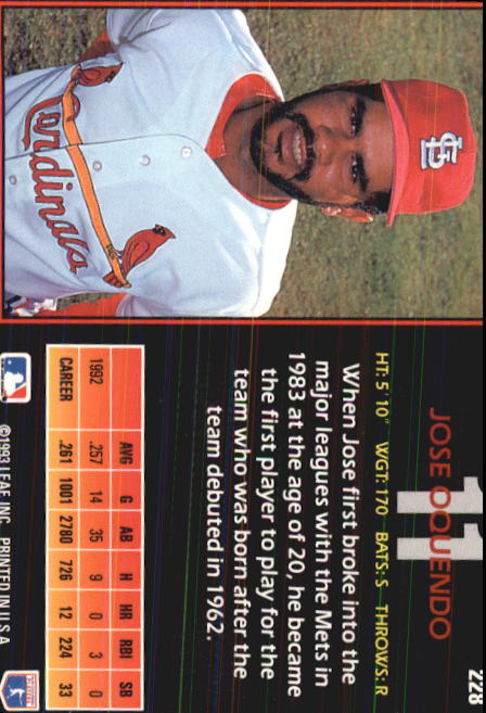 1993 Triple Play (Donruss) Baseball "Main Set" Cards #151 to #264 - Picture 151 of 219