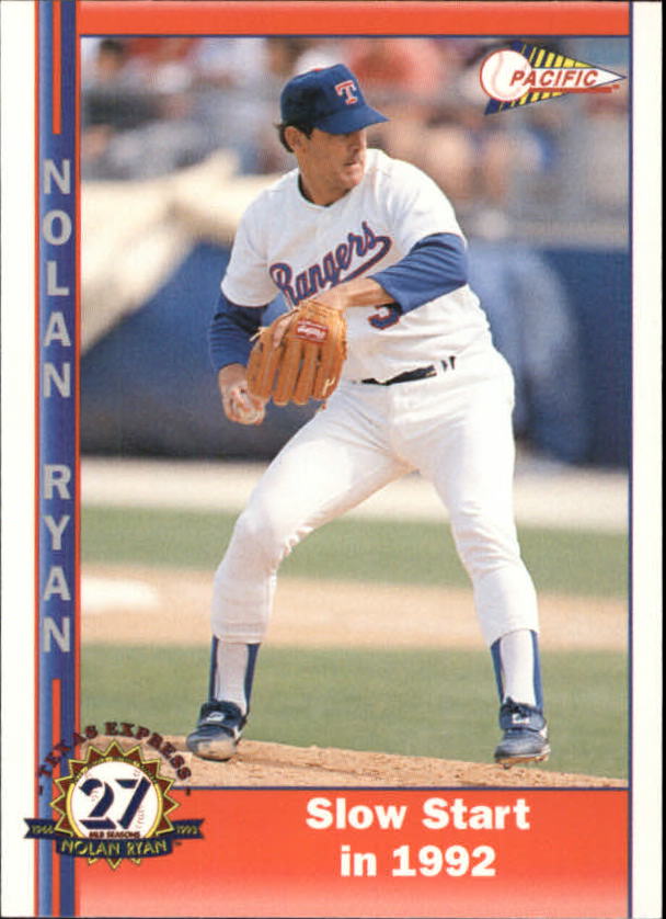 Nolan Ryan 1993 Pacific Ryan 27th Season #221 Texas Rangers