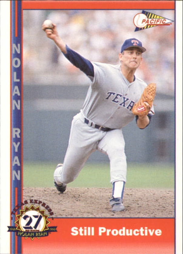 1993 Pacific Ryan 27th Season #221 Nolan Ryan/Ranger's Opening Night  Pitcher - NM-MT - Baseball Card Connection